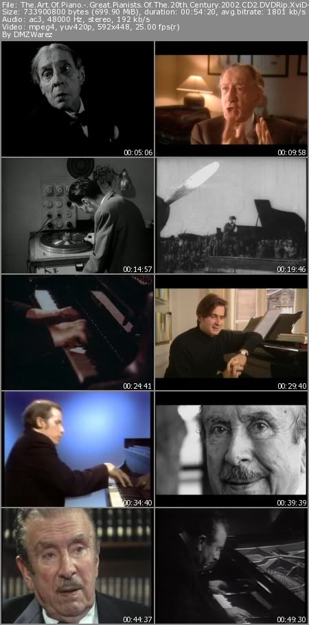The Art Of Piano: Great Pianists Of The 20th Century (2002) DVDRip XviD-DMZ The Art Of Piano: Great Pianists Of The 20th Century (2002) DVDRip XviD-DMZ