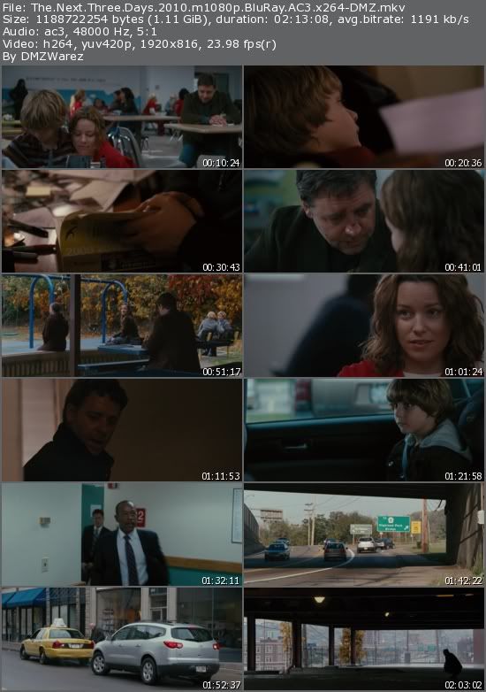 The Next Three Days (2010) m1080p BluRay AC3 x264-DMZ The Next Three Days (2010) m1080p BluRay AC3 x264-DMZ
