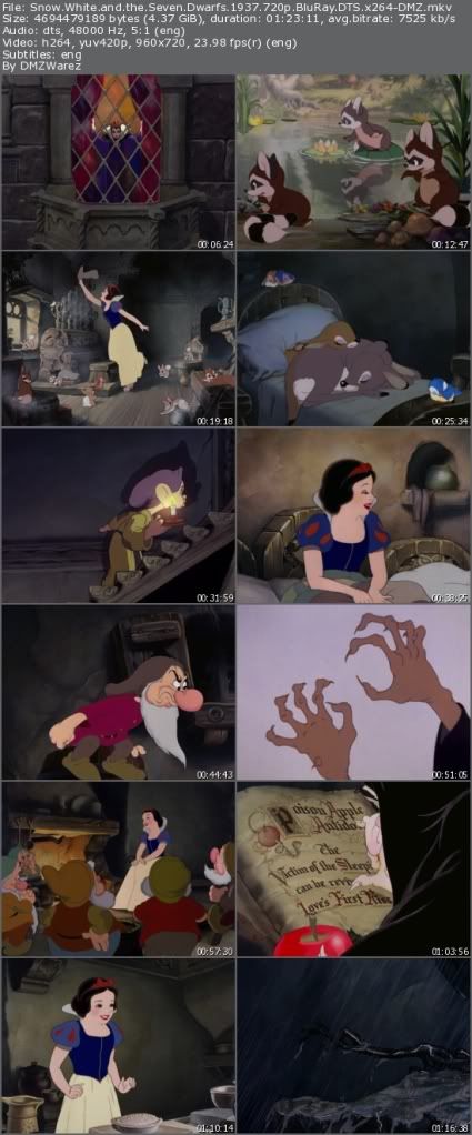 Snow White and the Seven Dwarfs (1937) 720p BluRay DTS x264-DMZ Snow White and the Seven Dwarfs (1937) 720p BluRay DTS x264-DMZ