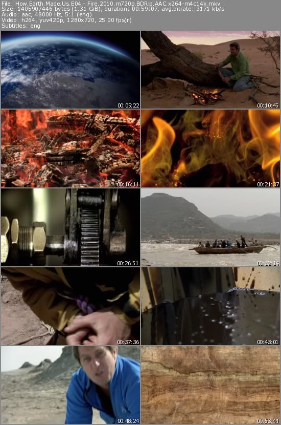 BBC - How Earth Made Us E04 - Fire (2010) m720p BDRip AAC x264-m4c14k BBC - How Earth Made Us E04 - Fire (2010) m720p BDRip AAC x264-m4c14k