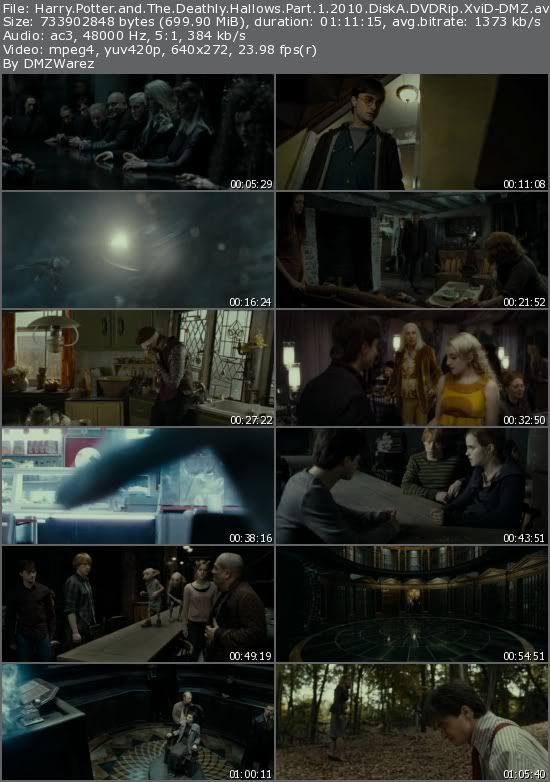 Harry Potter and The Deathly Hallows Part 1 (2011) DVDRip XviD-DMZ Harry Potter and The Deathly Hallows Part 1 (2011) DVDRip XviD-DMZ