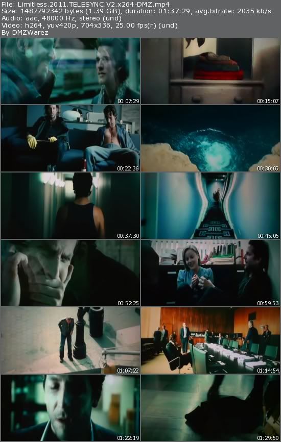Limitless (2011) TELESYNC V2 x264-DMZ Limitless (2011) TELESYNC V2 x264-DMZ