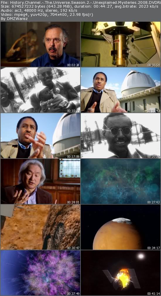 History Channel - The Universe Season 2 - Unexplained Mysteries (2008) DVDRip XviD-DMZ History Channel - The Universe Season 2 - Unexplained Mysteries (2008) DVDRip XviD-DMZ