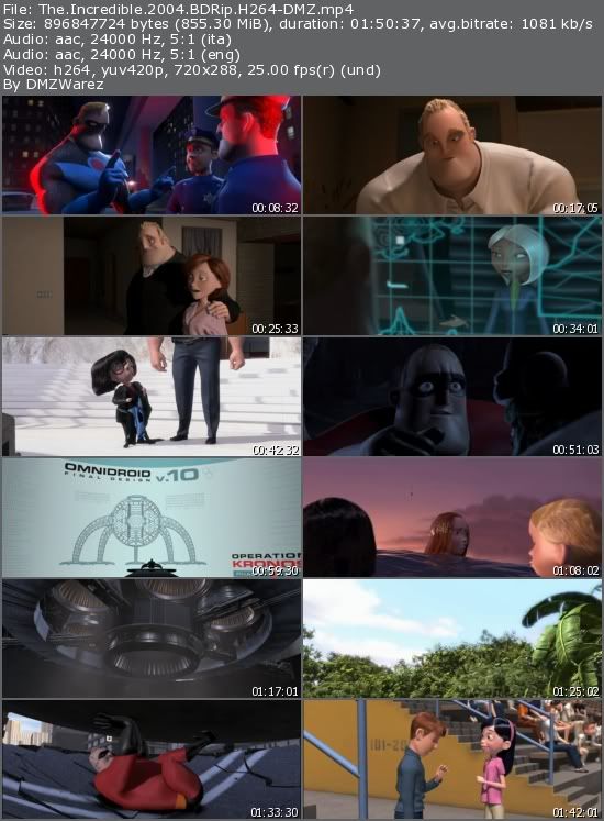The Incredibles (2004) BDRip H264-DMZ The Incredibles (2004) BDRip H264-DMZ