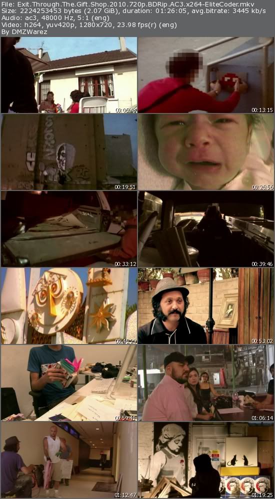 Exit Through The Gift Shop (2010) 720p BDRip AC3 x264-EliteCoder Exit Through The Gift Shop (2010) 720p BDRip AC3 x264-EliteCoder