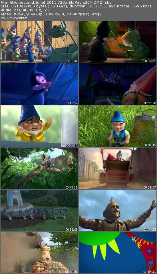 Gnomeo and Juliet (2011) 720p BluRay x264-DMZ Gnomeo and Juliet (2011) 720p BluRay x264-DMZ