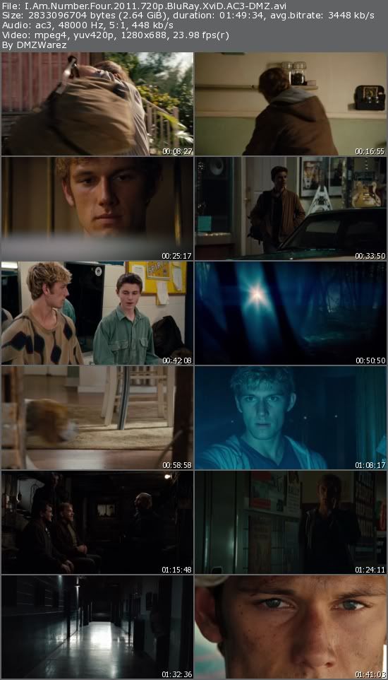 I Am Number Four (2011) 720p BluRay XviD AC3-DMZ I Am Number Four (2011) 720p BluRay XviD AC3-DMZ