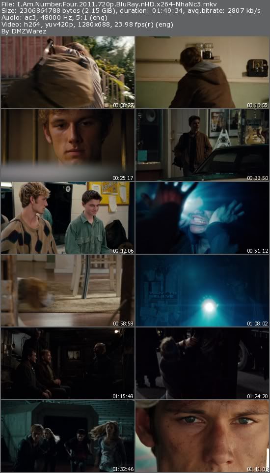 I Am Number Four (2011) 720p BluRay nHD x264-NhaNc3 I Am Number Four (2011) 720p BluRay nHD x264-NhaNc3