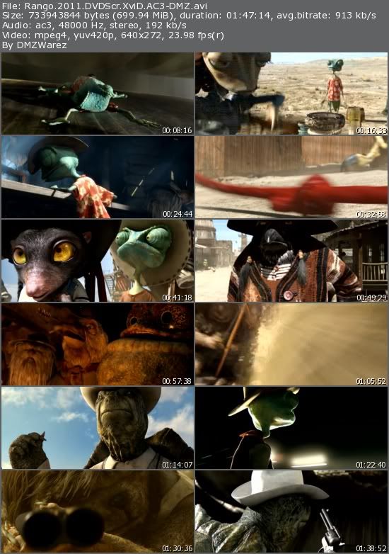 Rango (2011) DVDScr XviD AC3-DMZ Rango (2011) DVDScr XviD AC3-DMZ
