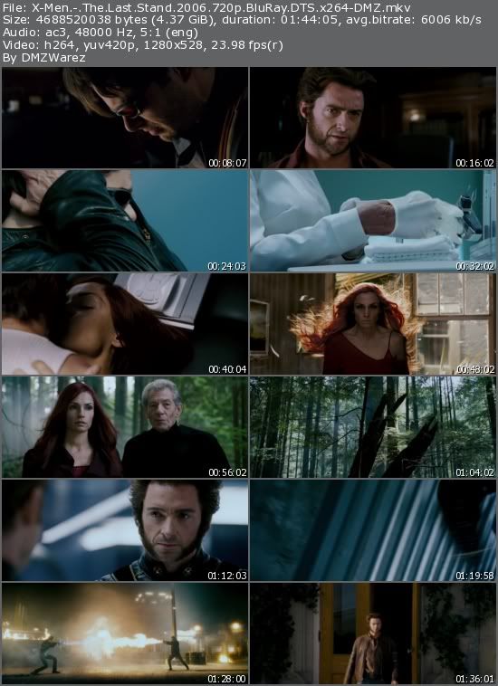 X-Men: The Last Stand (2006) 720p BluRay DTS x264-DMZ X-Men: The Last Stand (2006) 720p BluRay DTS x264-DMZ