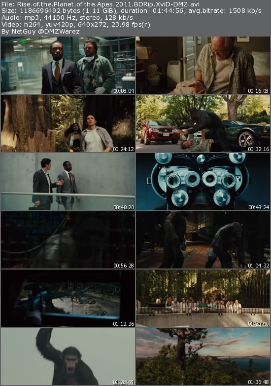 Rise of the Planet of the Apes (2011) BDRip XviD-DMZ Rise of the Planet of the Apes (2011) BDRip XviD-DMZ