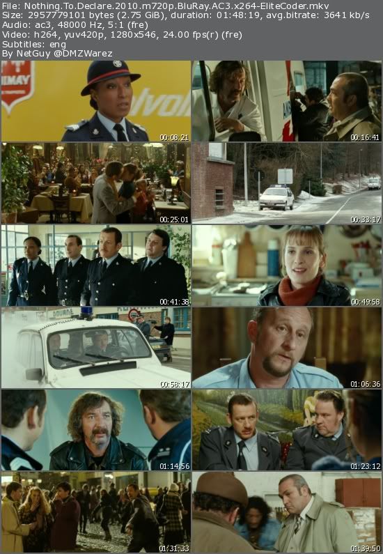 Nothing To Declare (2010) m720p BluRay AC3 x264-EliteCoder Nothing To Declare (2010) m720p BluRay AC3 x264-EliteCoder
