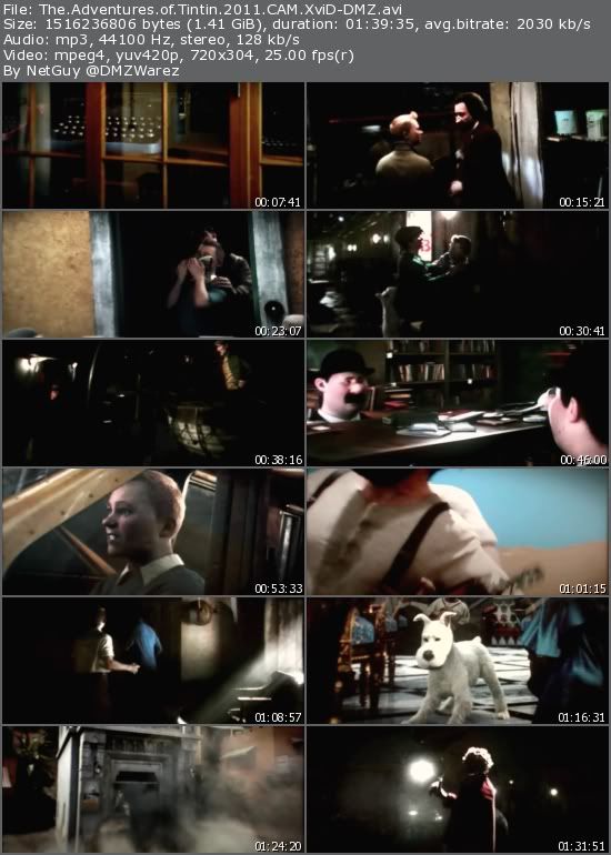 The Adventures of Tintin (2011) CAM XviD-DMZ The Adventures of Tintin (2011) CAM XviD-DMZ