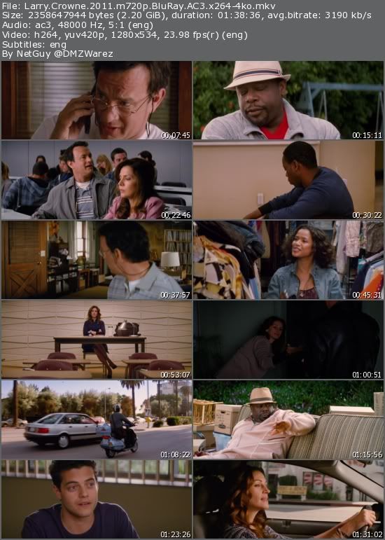 Larry Crowne (2011) m720p BluRay AC3 x264-4ko (RePost) Larry Crowne (2011) m720p BluRay AC3 x264-4ko (RePost)