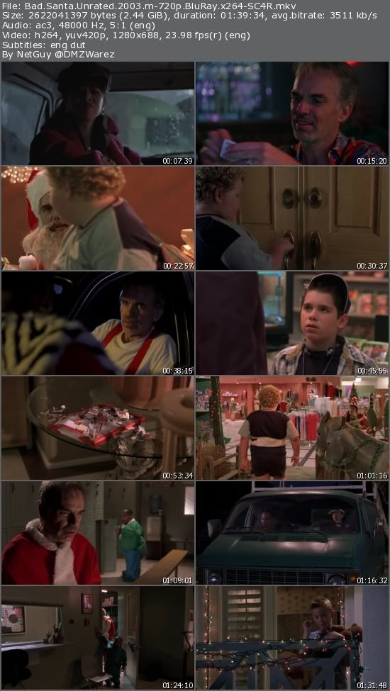 Bad Santa Unrated (2003) m-720p BluRay x264-SC4R Bad Santa Unrated (2003) m-720p BluRay x264-SC4R