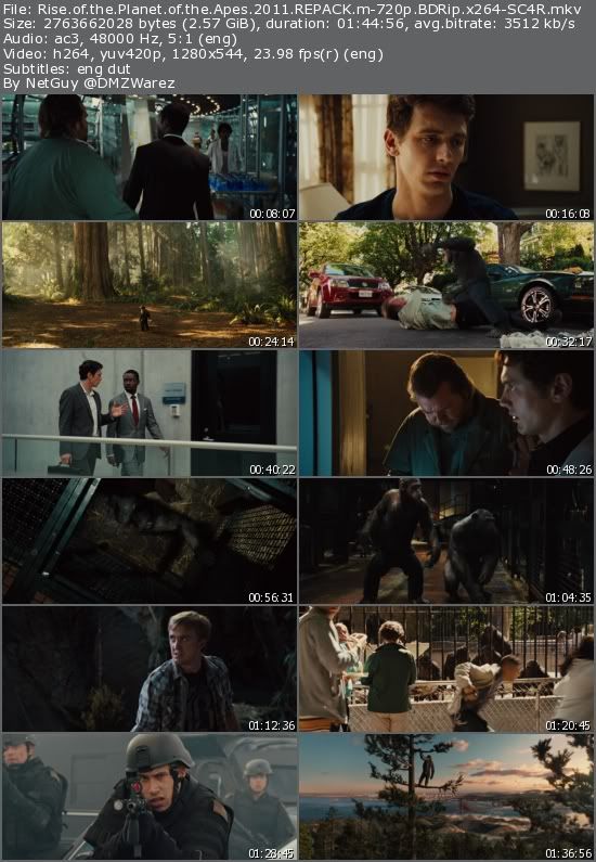 Rise of the Planet of the Apes (2011) REPACK m-720p BDRip x264-SC4R Rise of the Planet of the Apes (2011) REPACK m-720p BDRip x264-SC4R