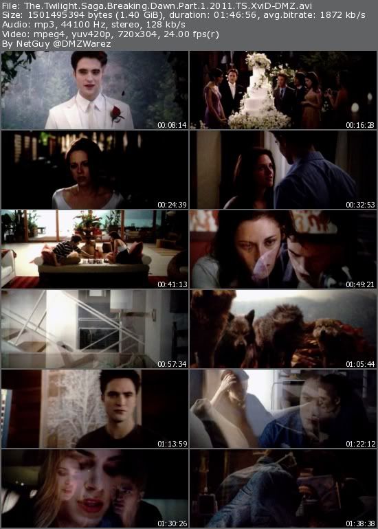 The Twilight Saga Breaking Dawn Part 1 (2011) TS XviD-DMZ The Twilight Saga Breaking Dawn Part 1 (2011) TS XviD-DMZ