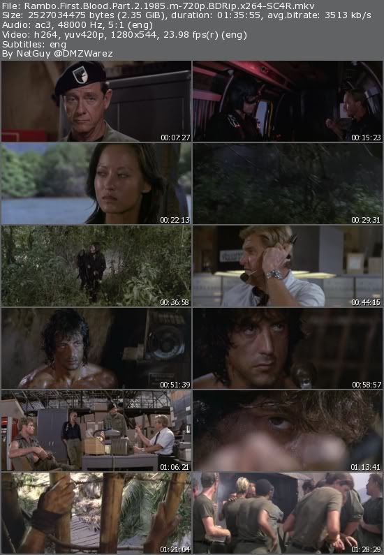 Rambo First Blood: Part 2 (1985) m-720p BDRip x264-SC4R Rambo First Blood: Part 2 (1985) m-720p BDRip x264-SC4R