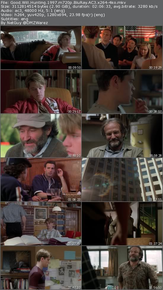 Good Will Hunting (1997) m720p BluRay AC3 x264-4ko Good Will Hunting (1997) m720p BluRay AC3 x264-4ko