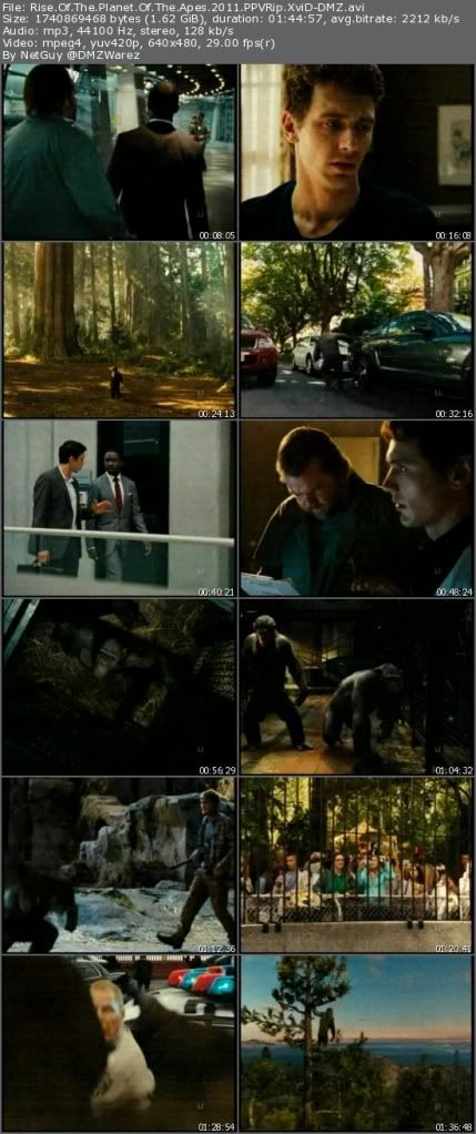 Rise Of The Planet Of The Apes (2011) PPVRip XviD-DMZ Rise Of The Planet Of The Apes (2011) PPVRip XviD-DMZ