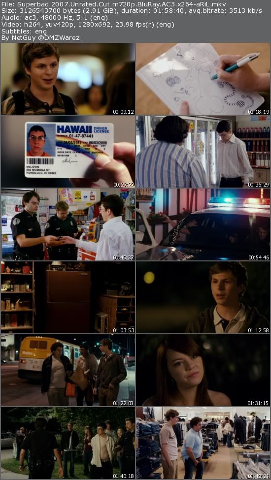 Superbad (2007) Unrated Cut m720p BluRay AC3 x264-aRiL Superbad (2007) Unrated Cut m720p BluRay AC3 x264-aRiL