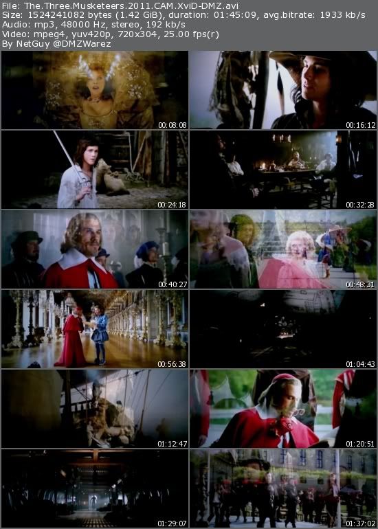 The Three Musketeers (2011) CAM XviD-DMZ The Three Musketeers (2011) CAM XviD-DMZ