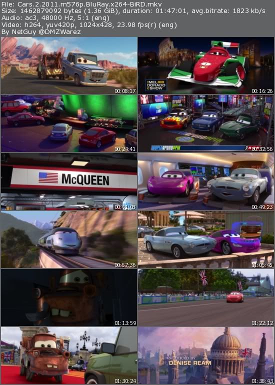 Cars 2 (2011) m576p BluRay x264-BiRD Cars 2 (2011) m576p BluRay x264-BiRD