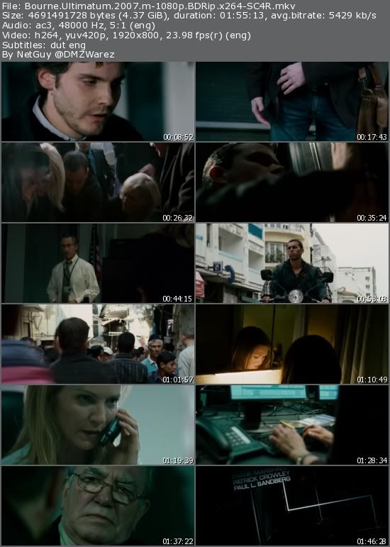 The Bourne Ultimatum (2007) m-1080p BDRip x264-SC4R The Bourne Ultimatum (2007) m-1080p BDRip x264-SC4R