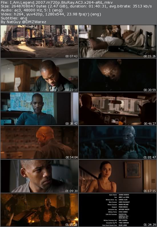 I Am Legend (2007) m720p BluRay AC3 x264-aRiL I Am Legend (2007) m720p BluRay AC3 x264-aRiL