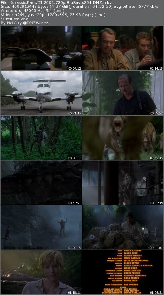 Jurassic Park III (2001) 720p BluRay x264-DMZ Jurassic Park III (2001) 720p BluRay x264-DMZ
