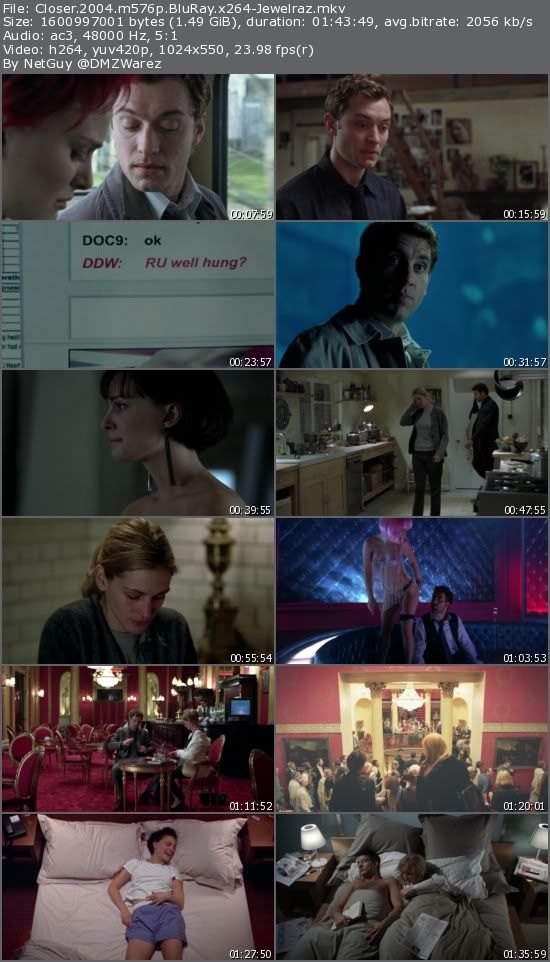 Closer (2004) m576p BluRay x264-Jewelraz Closer (2004) m576p BluRay x264-Jewelraz