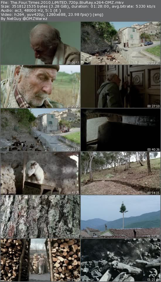 The Four Times (2010) LiMiTED 720p BluRay x264-DMZ The Four Times (2010) LiMiTED 720p BluRay x264-DMZ