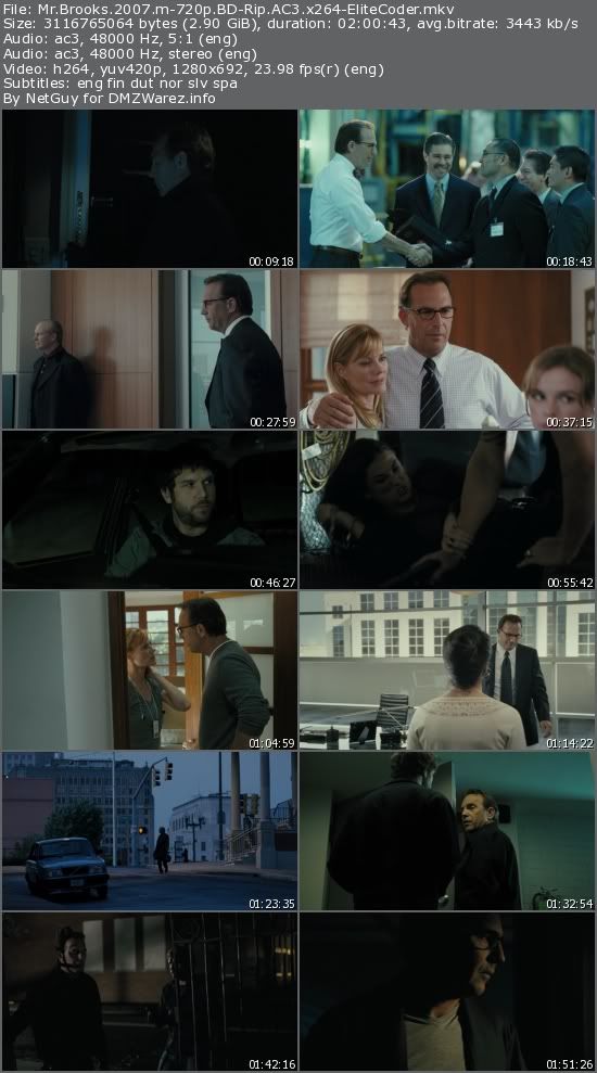 Mr Brooks (2007) m-720p BD-Rip AC3 x264-EliteCoder Mr Brooks (2007) m-720p BD-Rip AC3 x264-EliteCoder