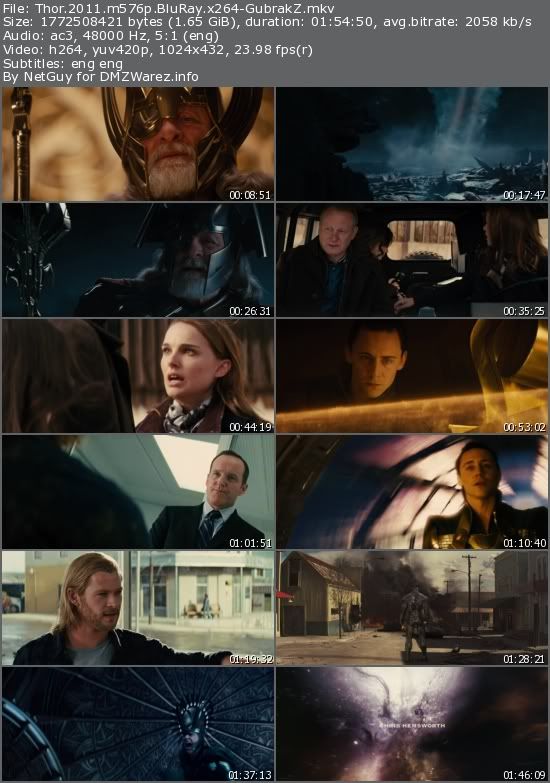 Thor (2011) m576p BluRay x264-GubrakZ Thor (2011) m576p BluRay x264-GubrakZ