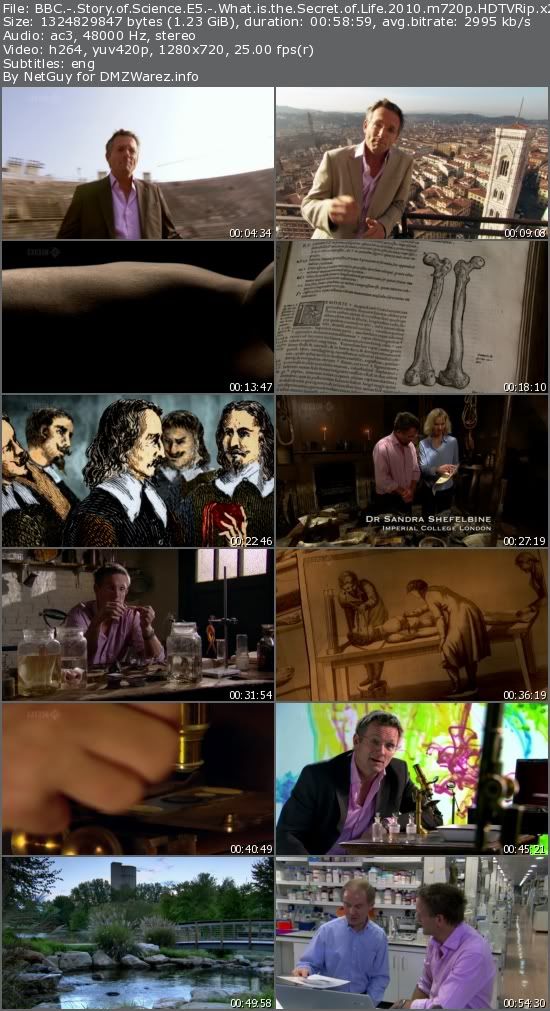 BBC - Story of Science E5: What is the Secret of Life (2010) m720p HDTVRip x264-m4c14k BBC - Story of Science E5: What is the Secret of Life (2010) m720p HDTVRip x264-m4c14k