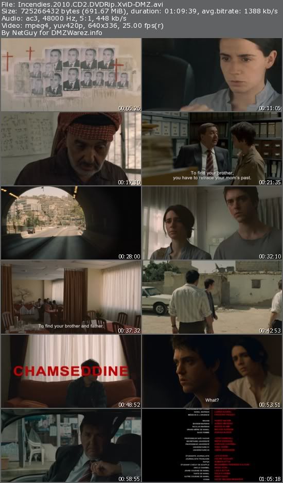 Incendies (2010) DVDRip XviD-DMZ Incendies (2010) DVDRip XviD-DMZ