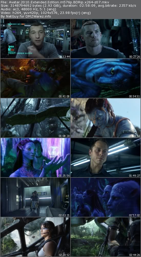 Avatar (2010) Extended Edition m576p BDRip x264-z07 Avatar (2010) Extended Edition m576p BDRip x264-z07