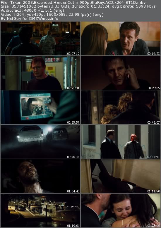 Taken (2008) Extended Harder Cut m900p BluRay AC3 x264-ST1D Taken (2008) Extended Harder Cut m900p BluRay AC3 x264-ST1D