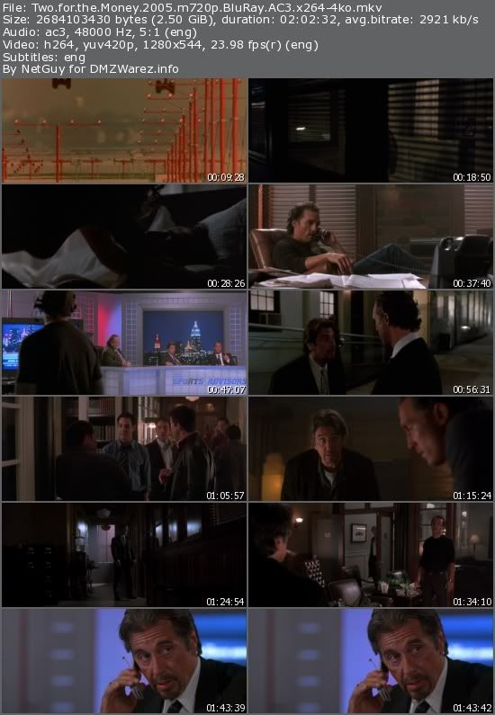 Two for the Money (2005) m720p BluRay AC3 x264-4ko Two for the Money (2005) m720p BluRay AC3 x264-4ko