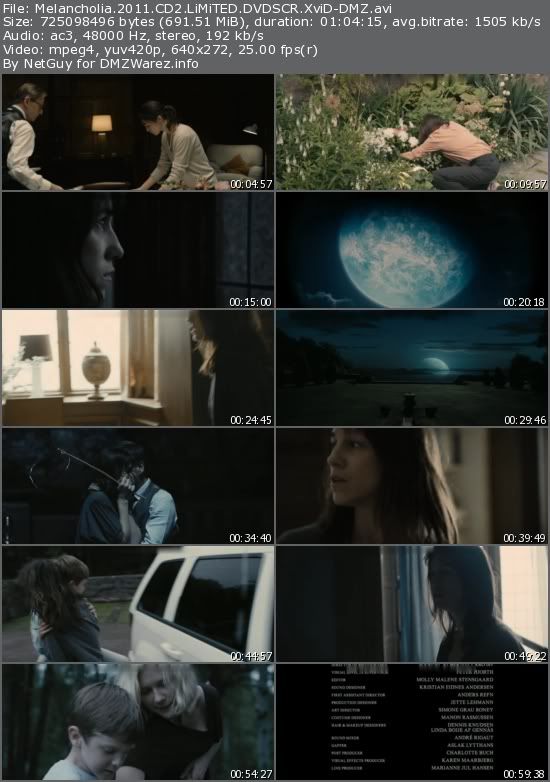 Melancholia (2011) LiMiTED DVDSCR XviD-DMZ Melancholia (2011) LiMiTED DVDSCR XviD-DMZ