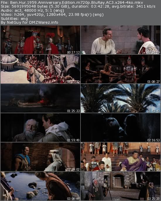 Ben Hur (1959) Anniversary Edition m720p BluRay AC3 x264-4ko Ben Hur (1959) Anniversary Edition m720p BluRay AC3 x264-4ko