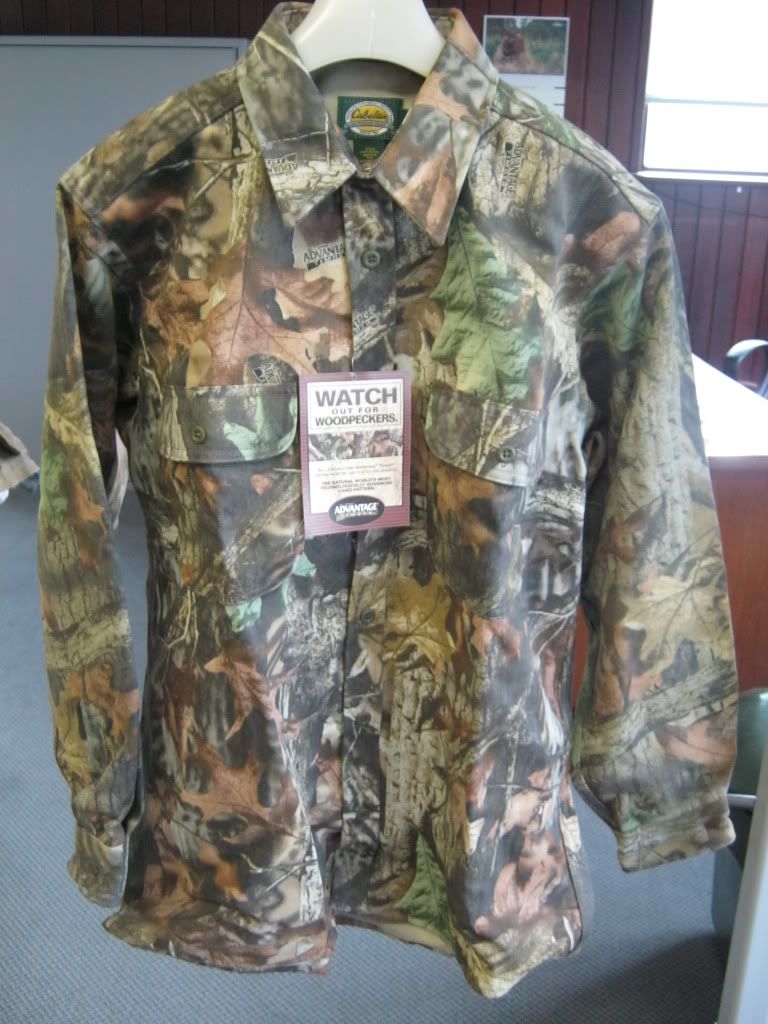Cabelas Camouflage Realtree Camo Shirt Long Sleeve Advantage Timber M L