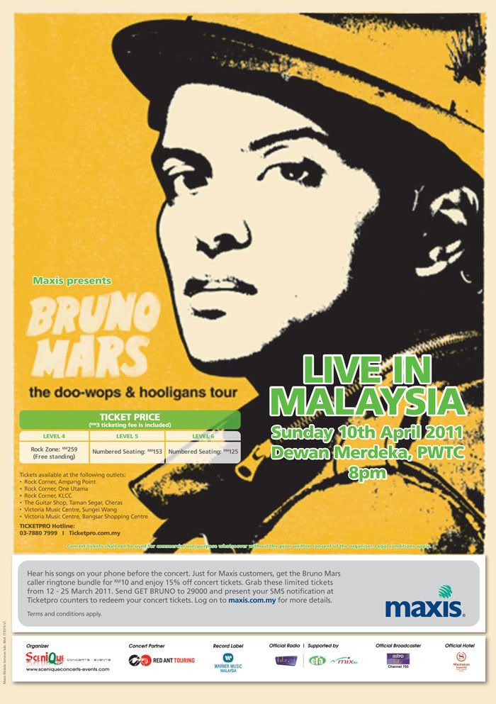 bruno mars 2011. runo mars,live in malaysia