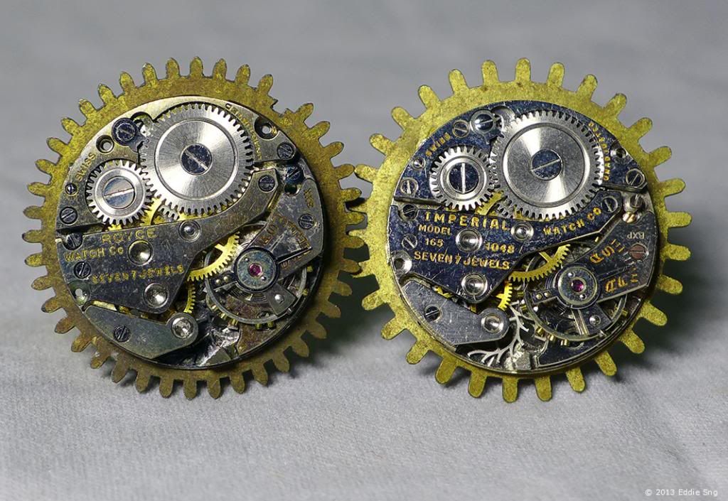 Watch Movement Cufflinks Imperial & Royce photo BareWatchMovement06.jpg