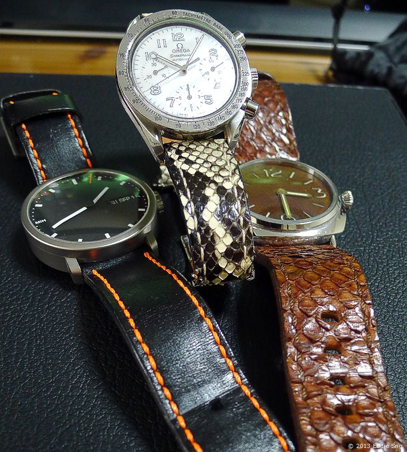 Trio of watches with JnS Strap photo TrioWithJnSStraps.jpg