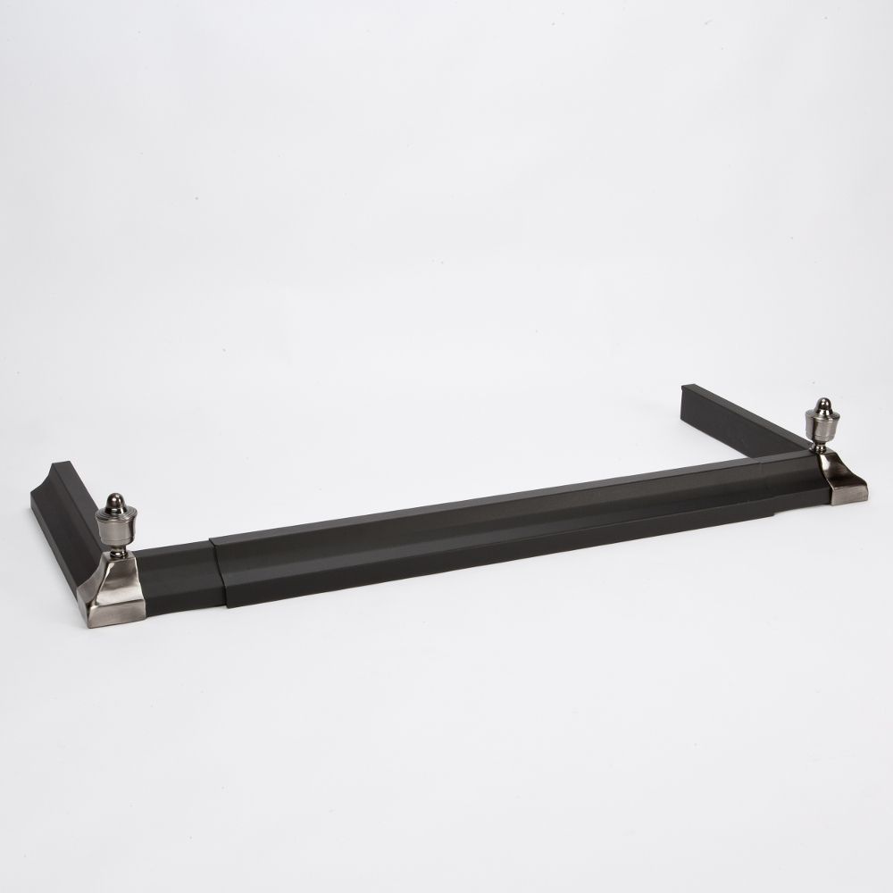 Inglenook Cast Metal Fireplace Fenders Black/Pewter FIRE100 FIRE101