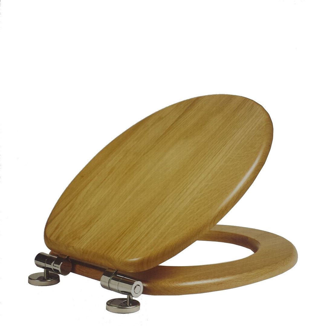 Roper Rhodes Solid Oak Wooden Toilet Seat Soft Close Chrome Hinges Easy