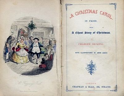 frontispiece for first edition A Christmas Carol