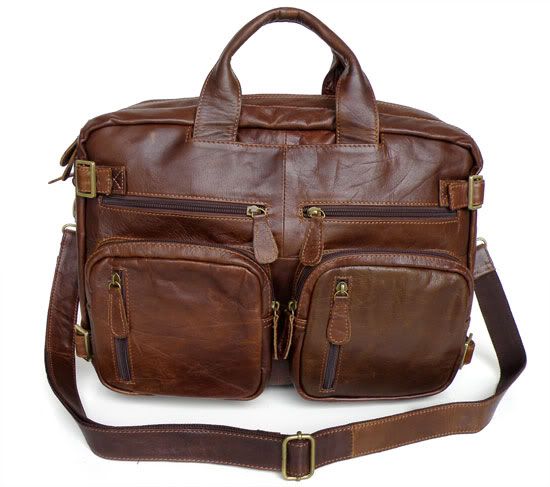 Китай 3 Uses Vintage Leather Style Men Backpack Bag Briefcase поставщик.