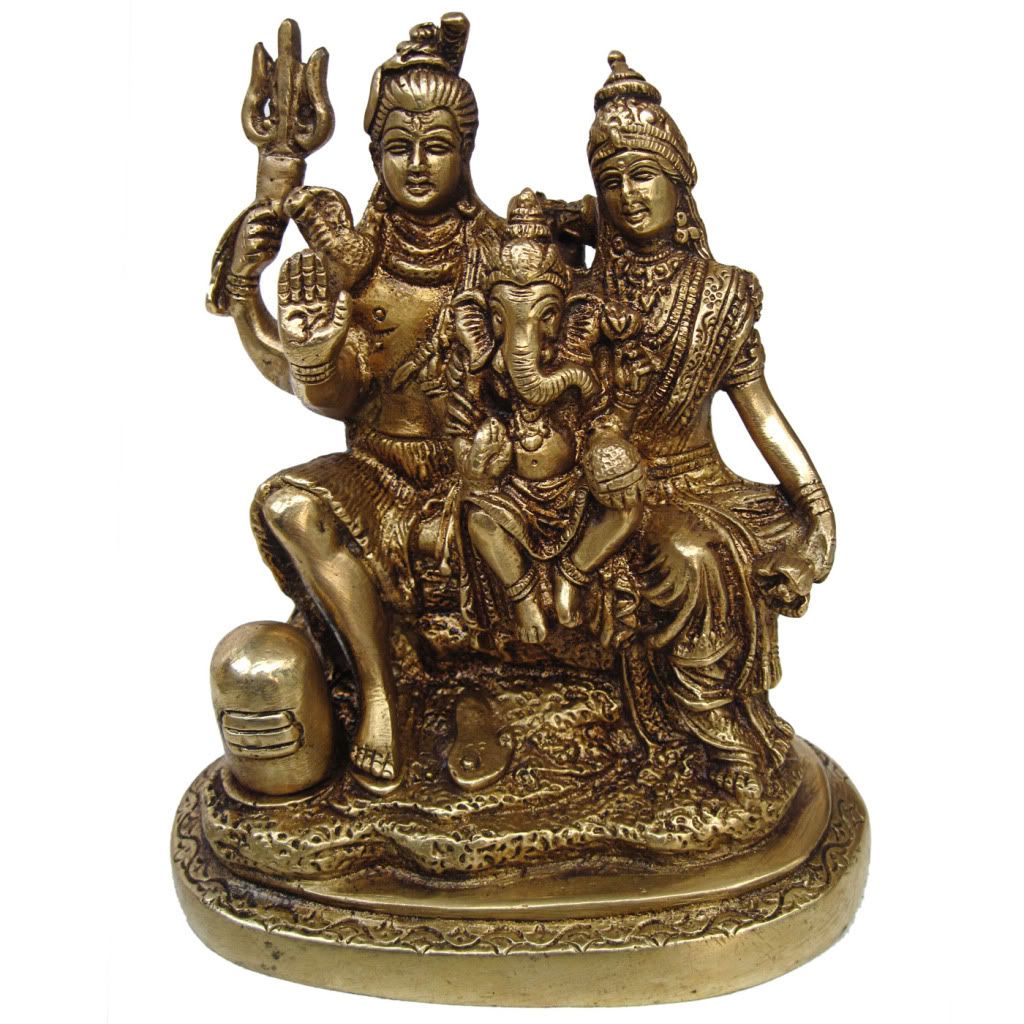 Shiva Parvati and Ganesha Statues